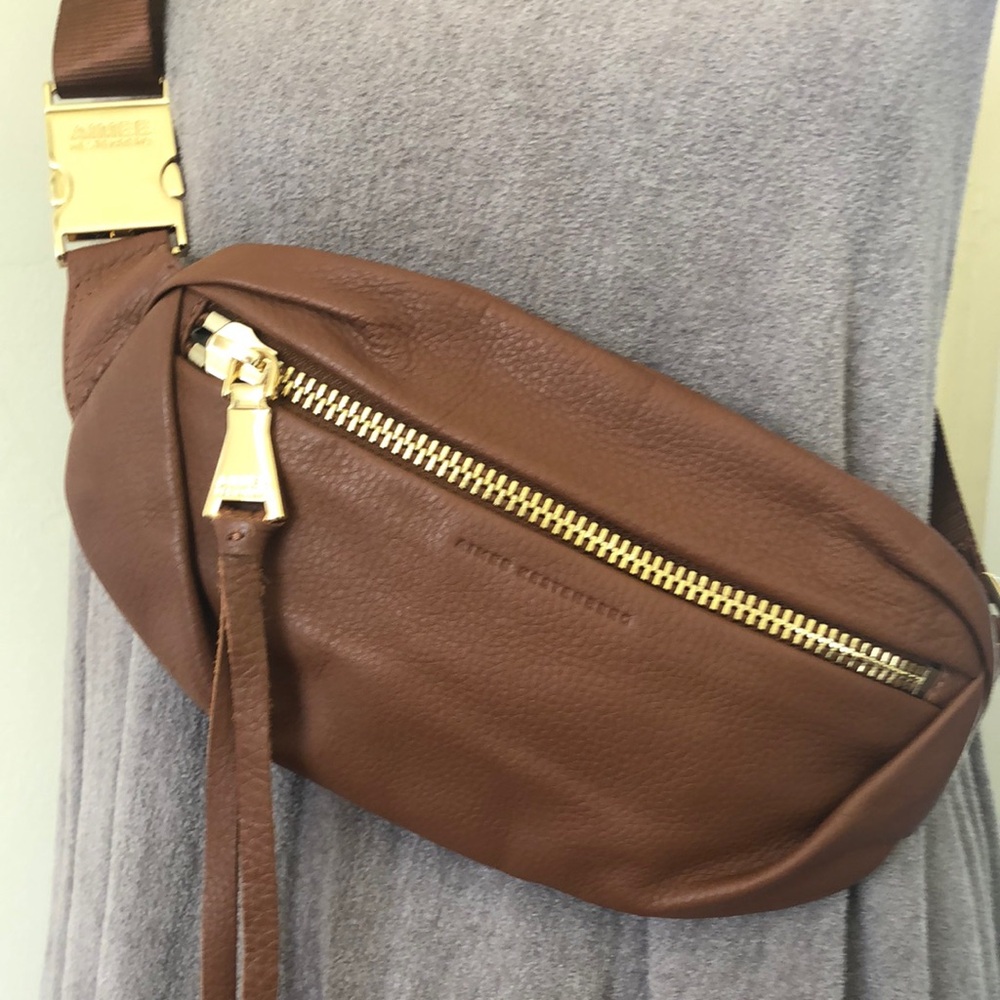 Aimee Kestenberg Genuine Leather Milan Convertible Belt/ Crossbody Bag